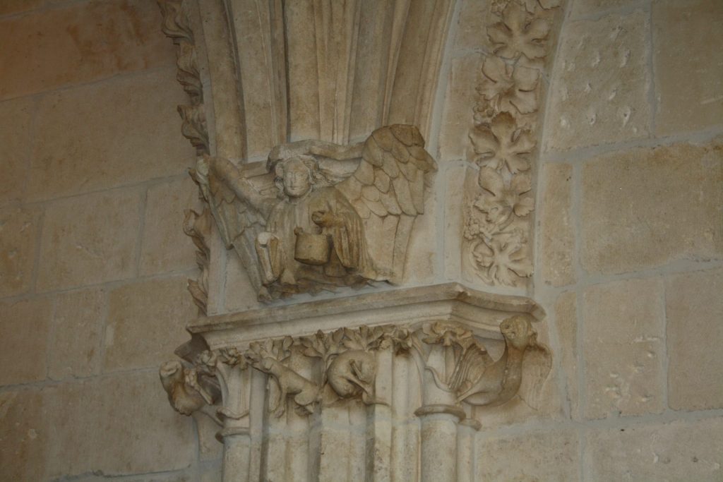 Photo of Burgos Cathedral, cloister, capital frieze in the north wing.