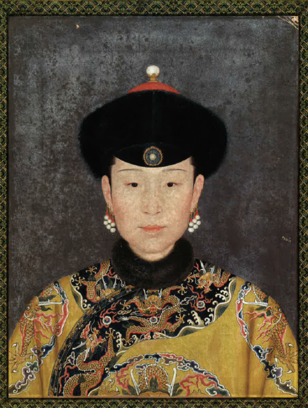 Giuseppe Castiglione, attr., Empress Xiaoxian, ca. 1736. Panel, oil on paper.