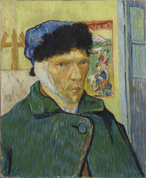 Painted self-portrait of Van Gogh