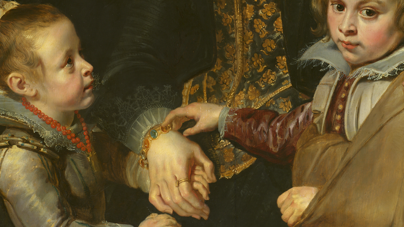 A touching portrait of the family of the artist Jan Brueghel the Elder (1568-1625) by his close friend and collaborator Peter Paul Rubens