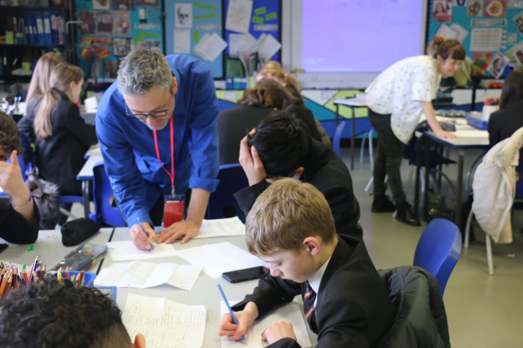 Y9 Students taking part in an industrial heritage and migration workshop