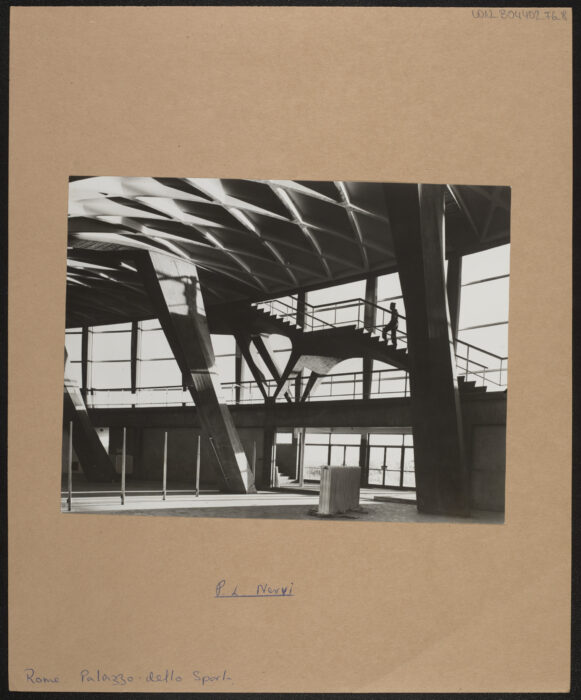 Black and white photograph on a mount